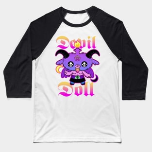 Devil Doll Cute Kawaii Baphomet Pastel Goth Baseball T-Shirt